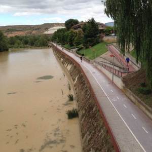 Running Track next to Rio Ebro - I'll tell you the distance once I actually run it Pista de atletismo al lado del Rio Ebro – después de que me anime a correrlo, les diré la distancia. 